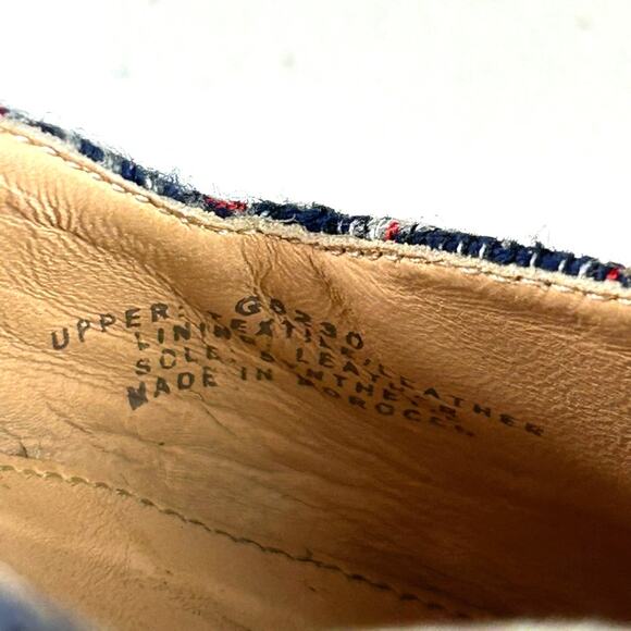 J. Crew Plaid Tweed Slip On Pointed Toe Cloth and Leather Flats Sz 6.5 MSRP $198 - Picture 6 of 9